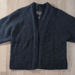 Fenn Wright Manson Gray Cardigan Sweater Chunky Knit